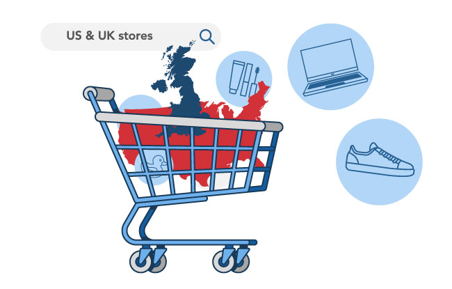 Shopping US and UK Stores