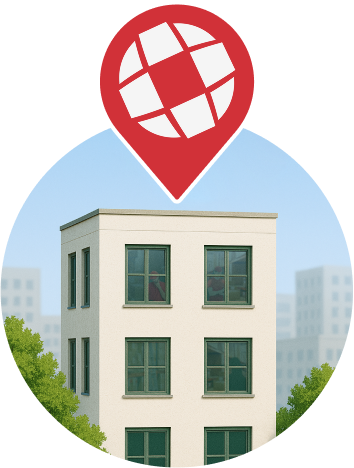 building with location