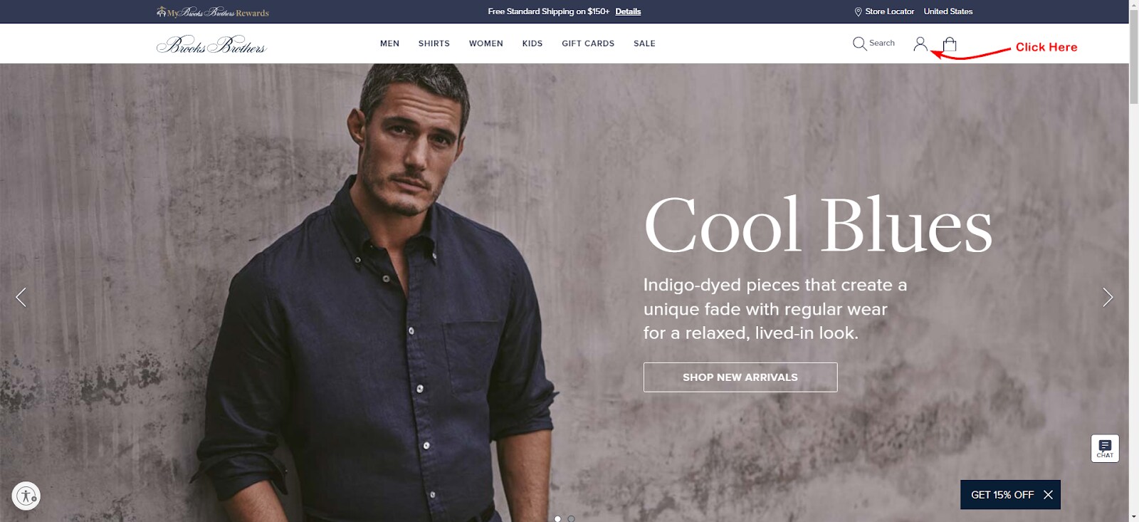 Brooks Brothers Member Home Page