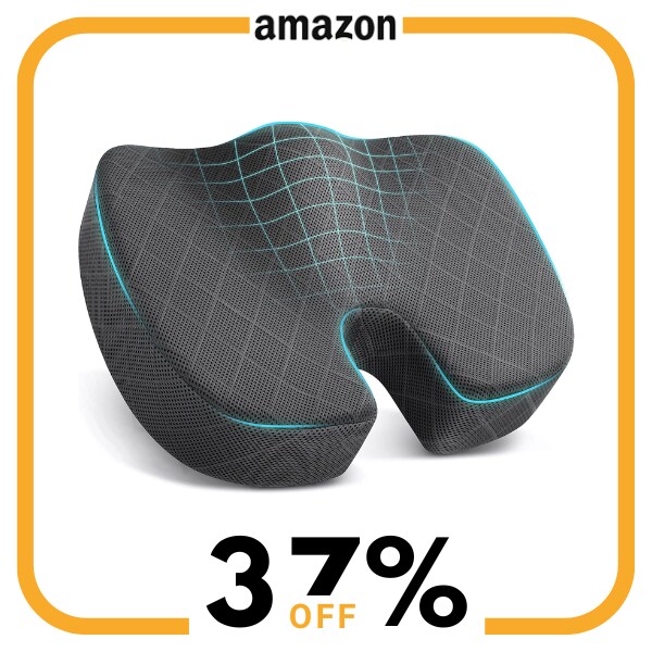 A grey seat cushion