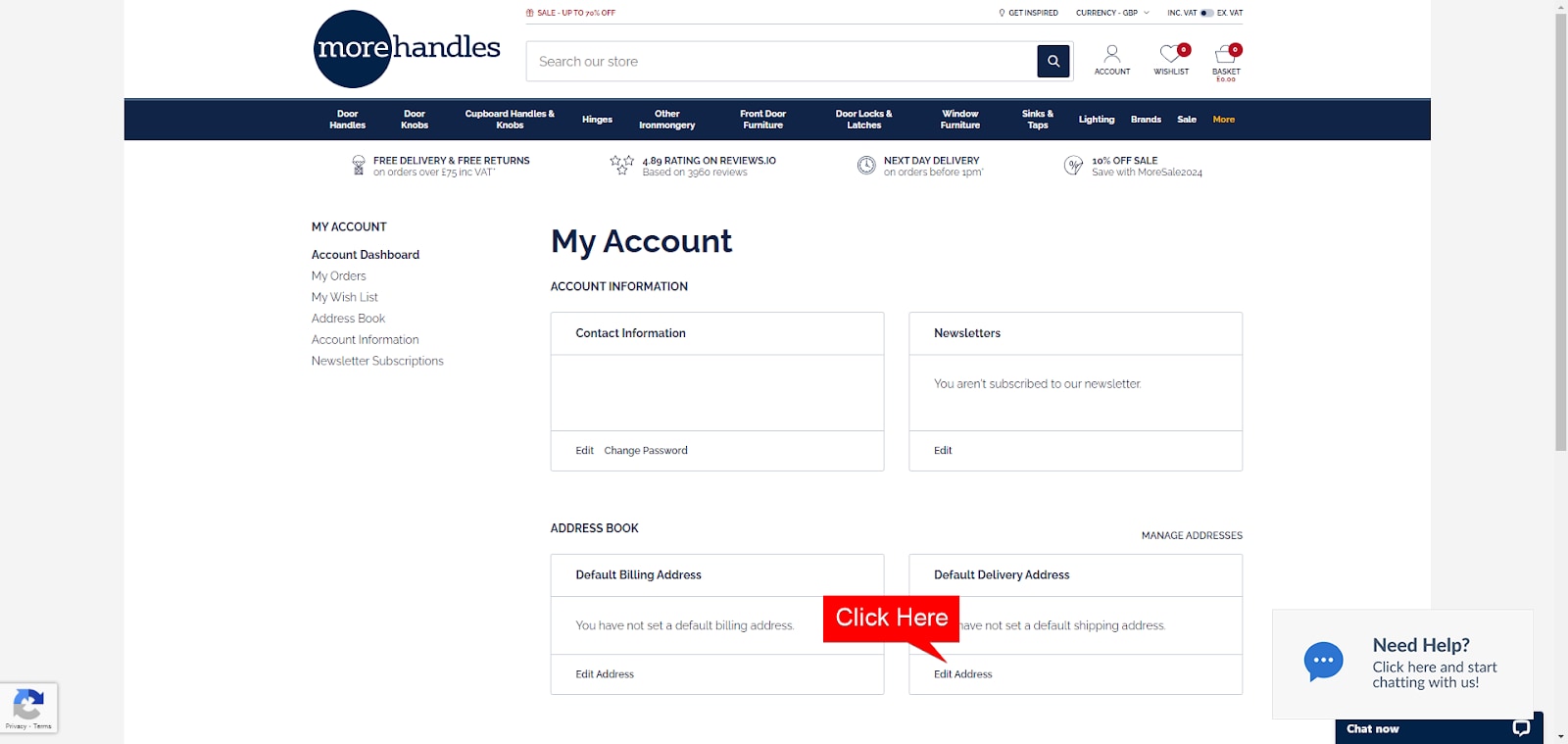 More Handles Account Information