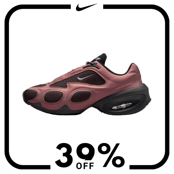 A pink and grey sneaker