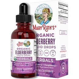 Mary Ruth's Organic Sambucus Black Elderberry Syrup Liquid Drops