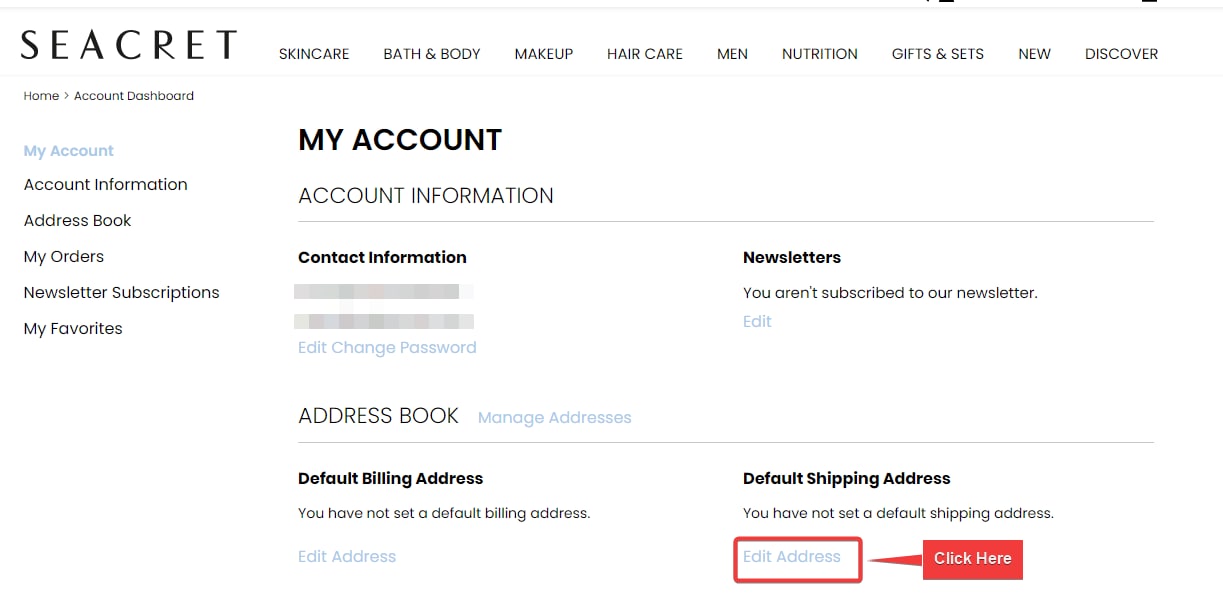How To Find Seacret Account Information