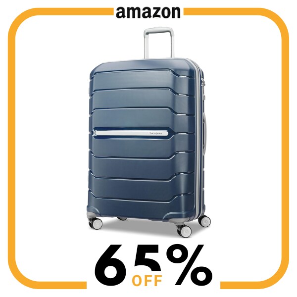 A blue suitcase