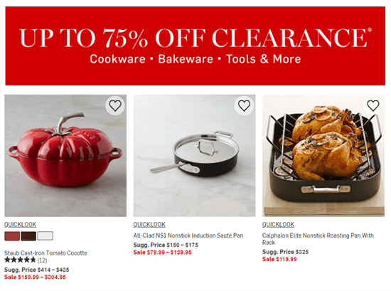 Williams Sonoma's Clearance Section Has Deals Up to 75% Off