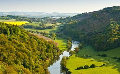 A photo of the Wye Valley in Gloucestershire, England, one of the places that The Body Shop works on regularly
