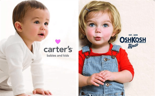 Baby and toddler wearing Carter's and OshKosh B'Gosh clothing