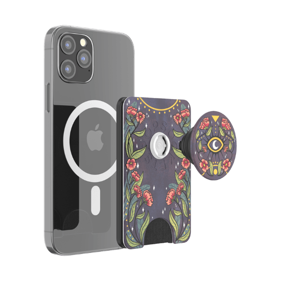 PopWallet+ wallet and pop socket with floral bohemian design