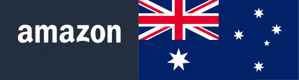 Amazon logo and flag of Australia