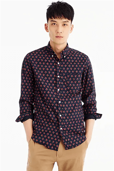 TOPMAN Slim Fit Contrast Cuff Short Sleeve Button-up Shirt in Blue