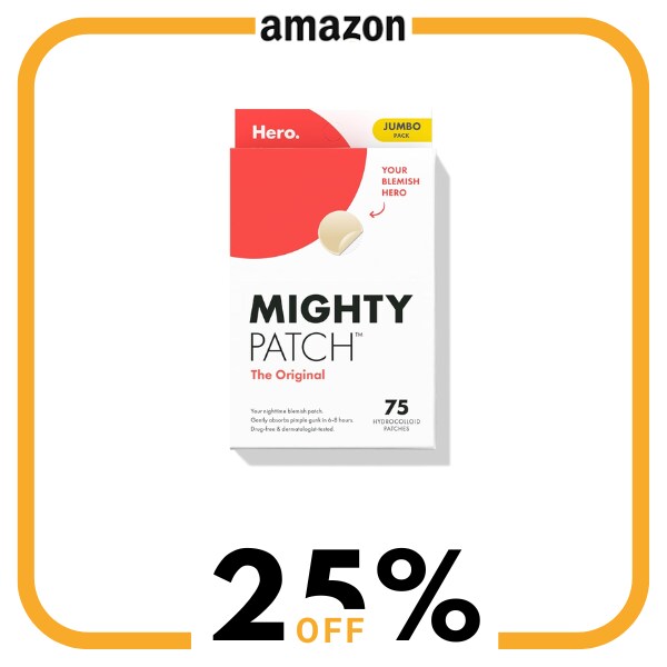 A red and white box of pimple patches