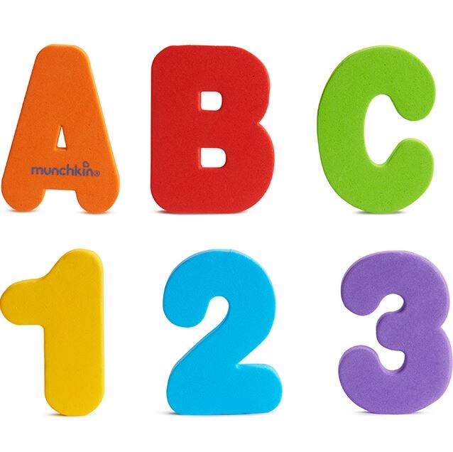 ABC 123 foam letters