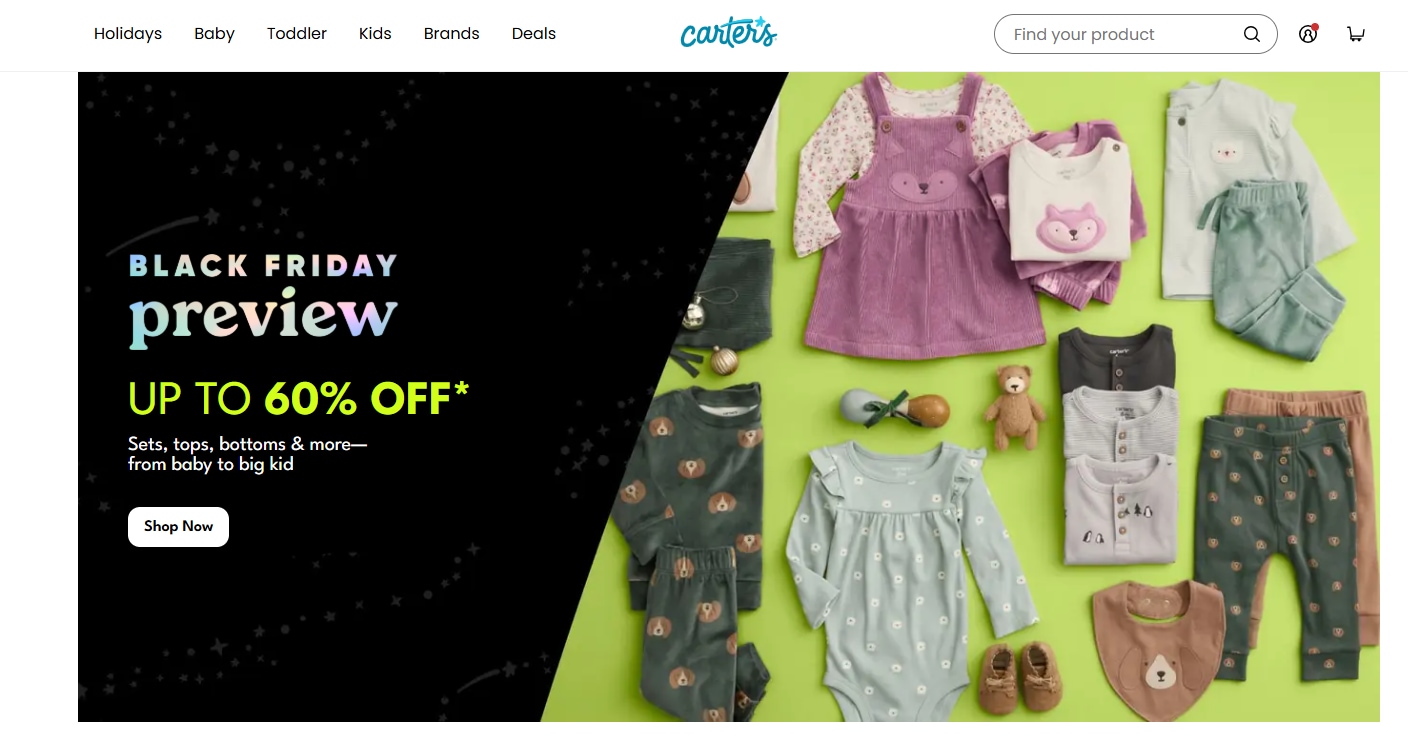 Caters.com homepage
