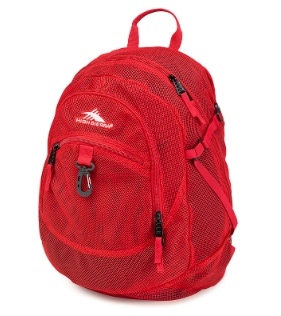 High Sierra Airhead Mesh Backpack, Red, 19.5 x 13 x 7-Inch