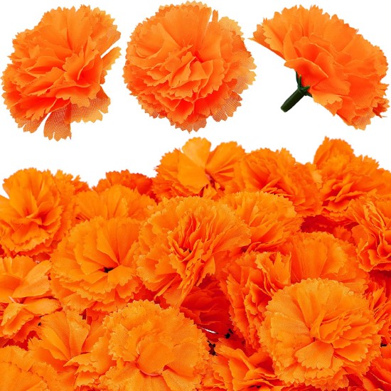  140 pieces of artificial marigold flowers for Day of the Dead decoration