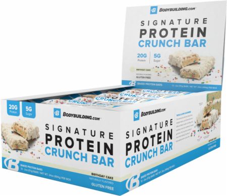 Bodybuilding.com Signature Protein Crunch Bars in Birthday Cake