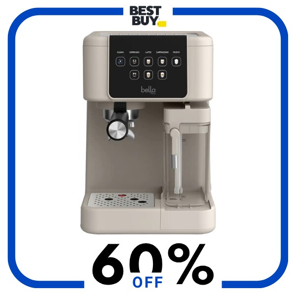 A tan espresso machine