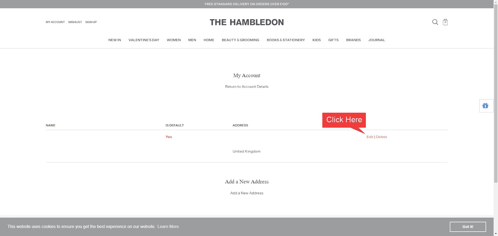 The Hambledon Account Information