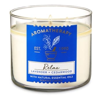 bath and body works relax candle