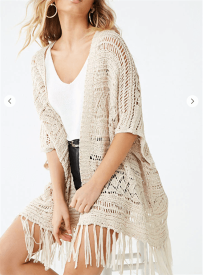 Forever 21 fringe clearance cardigan