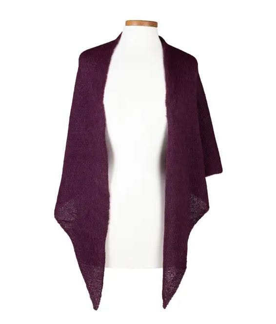 burgundy shawl