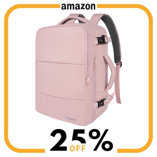 A pink backpack