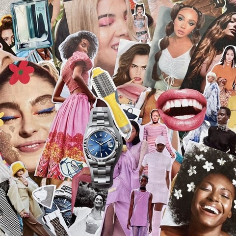 A fashionista collage art