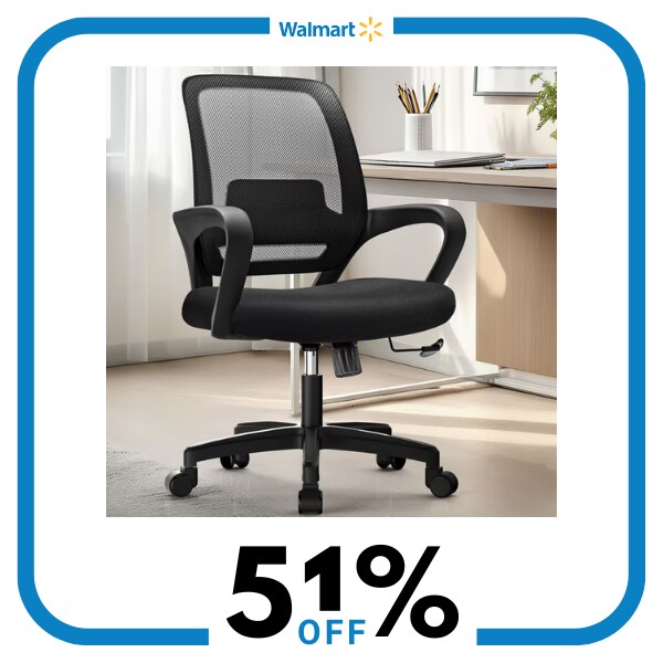 A black desk chair