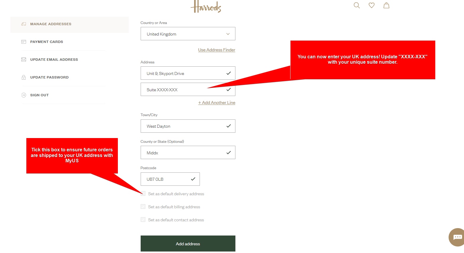 Shop Harrods, Ship Worldwide Easily