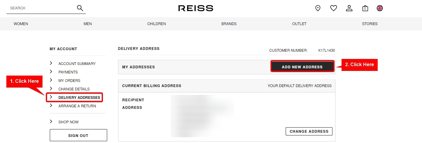 Reiss Account Information