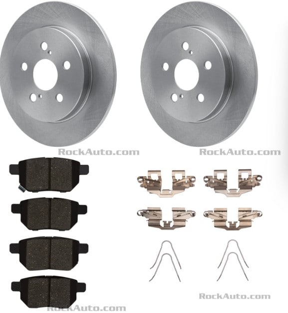 Dynamic Friction Brake Pad and Rotor Kit for a Toyota Corolla