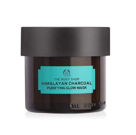 Himalayan Charcoal Purifying Glow Mask container with black lid