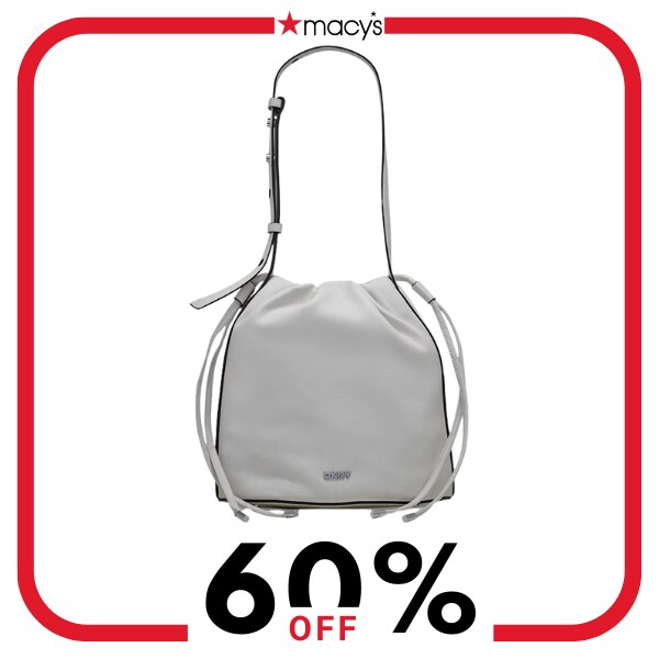 White drawstring purse