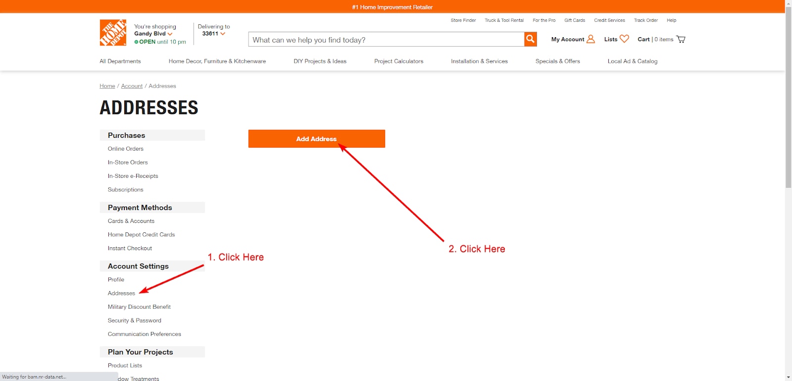 Home Depot Member Account Information