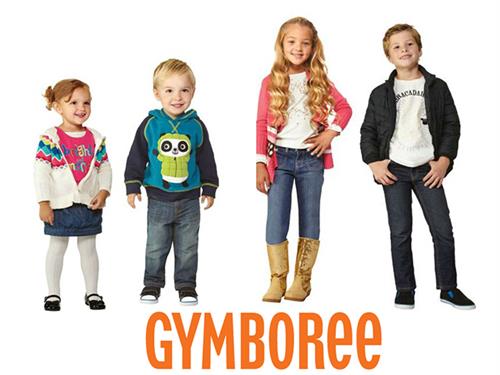 Four kids wearing Gymboree clothing