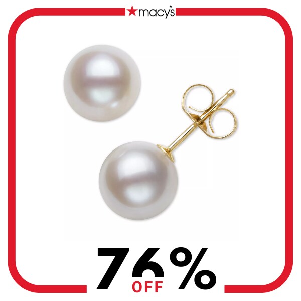 A pair of pearl earrings