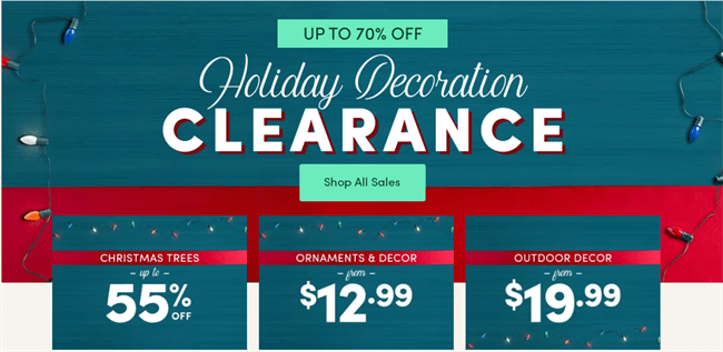 List of Christmas and end-of-year clearance sales up to 80% off