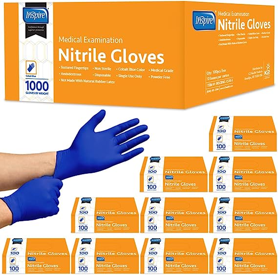 orange box of 1000 ct small sized nirtrile gloves