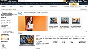 Amazon Laptops and tablets product page