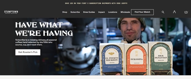 stumptowncoffee.com/ Screenshot