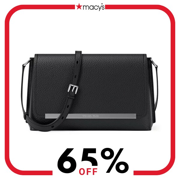 A black and silver purse