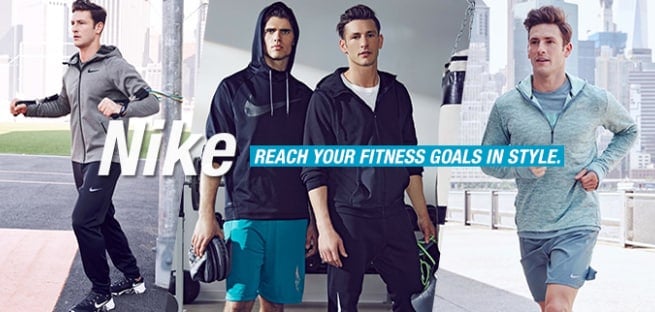 Nike ad with four men posing in athletic wear