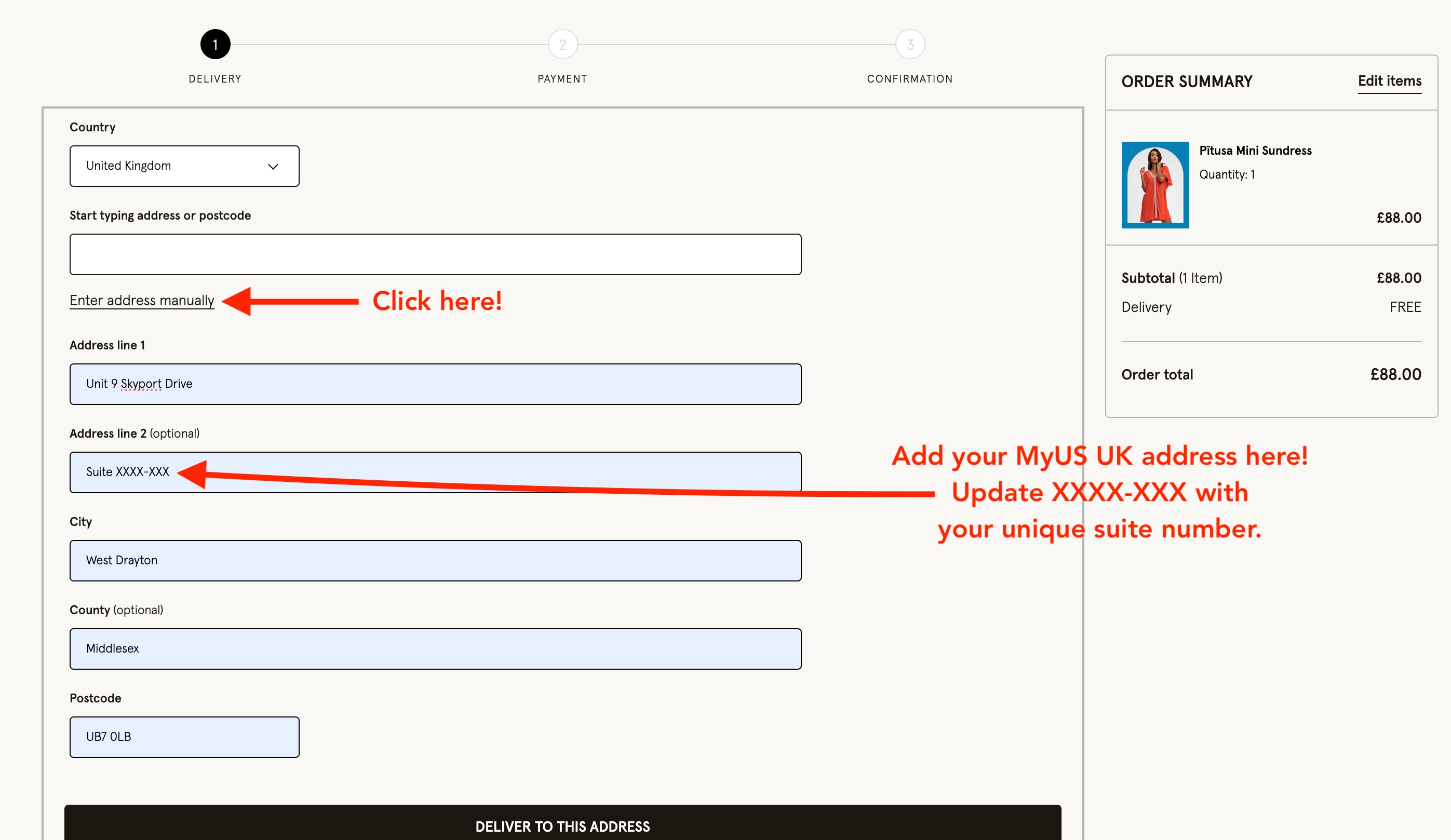 Add MyUS Address to Monsoon Guest Checkout