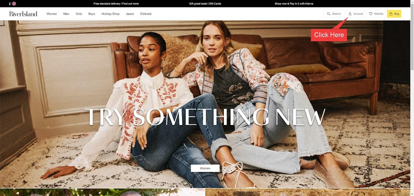 River Island Member Home Page