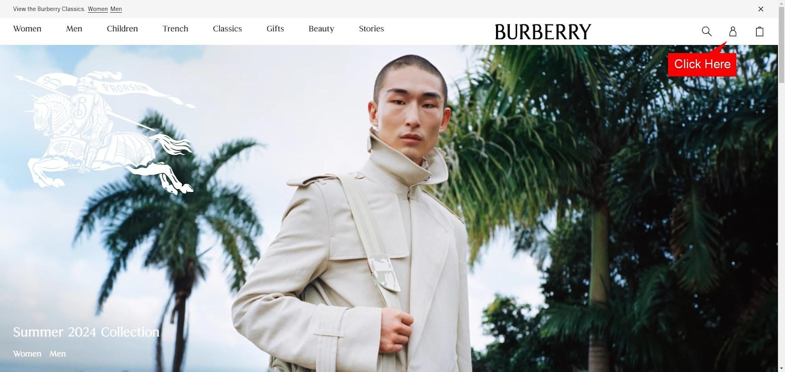 Burberry Member Home Page