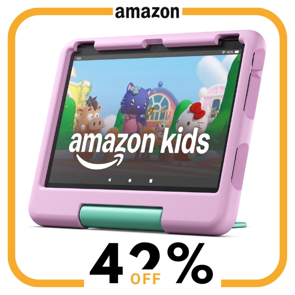 Pink and Blue Amazon Fire Tablet for Kids