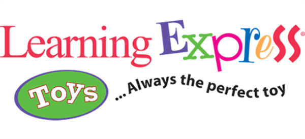 Learning Express Toys logo in different fonts