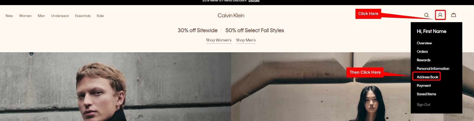 Calvin klein online store international clearance shipping