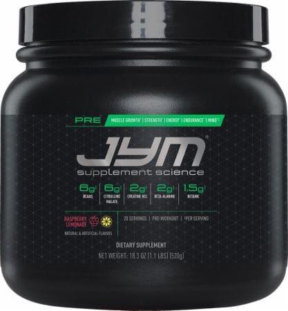 Pre JYM Pre-Workout Powder in Raspberry Lemonade flavor